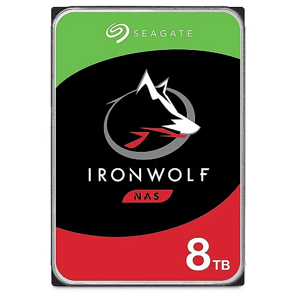 HD Seagate 8TB IronWolf, NAS, 7200 RPM, Cachê 256MB, SATA 3 - ST8000VN004