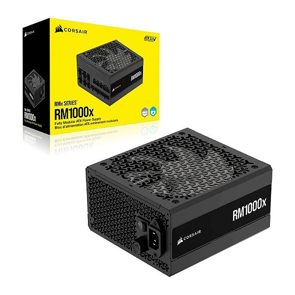 Fonte Corsair RM1000x, 1000W, ATX 3.1, PCIe 5.1, Full-Modular, Cybenetics Platinum, Preto - CP-9020271-BR