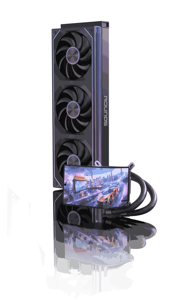Water Cooler Round5 Horizon 360mm Lcd Tela Curva 6,67 Preto - R5-WC-HORIZON-360B-2283