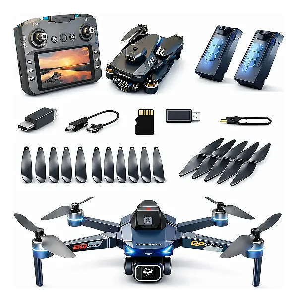 Drone Gt8 Pro Fly Câmera 4k Gps Controle Tela 2 Baterias - 8E4SF7WMP