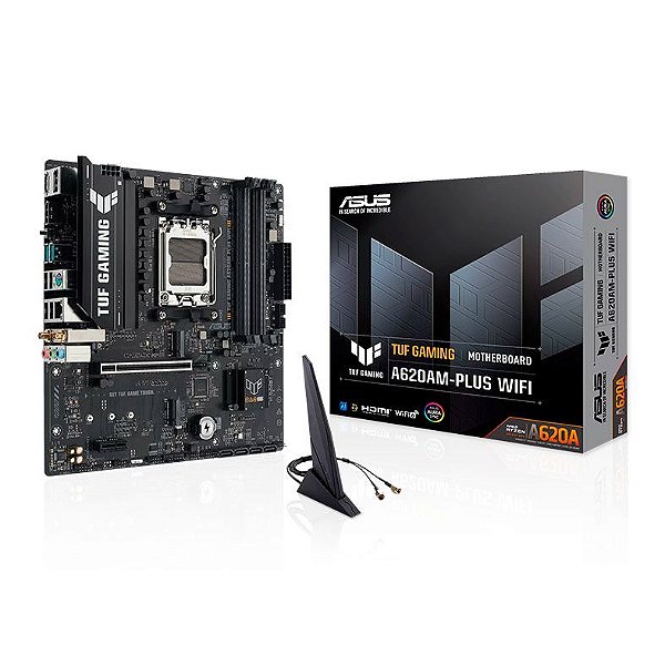 Placa Mae Asus TUF Gaming A620AM-Plus W-fi, DDR5, M-ATX, Chipset AMD A620A - TUF-GAMING-A620AM-PLUS-WIFI
