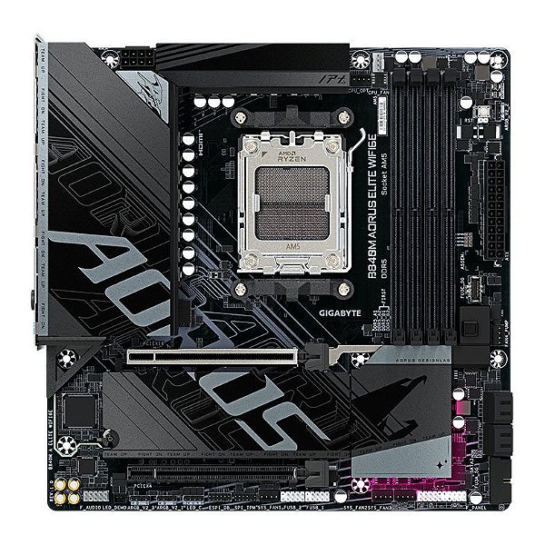 Placa Mae Gigabyte B840M Aorus Elite WIFI6E, DDR5, Socket AMD AM5, M-ATX, Chipset AMD B840 - B840M-A-ELITE-WIFI6E