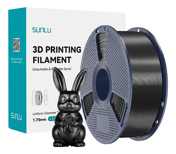 Filamento Sunlu PLA SILK Black - TP5ANT2YX