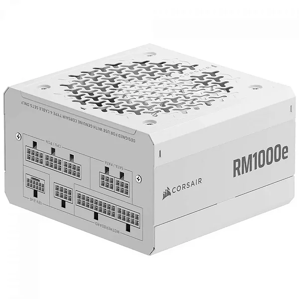 Fonte Corsair Rme Series Rm1000e 2025, 1000w, Full Modular, Cybenetics Gold, Atx, Branco - Cp-9020294-br