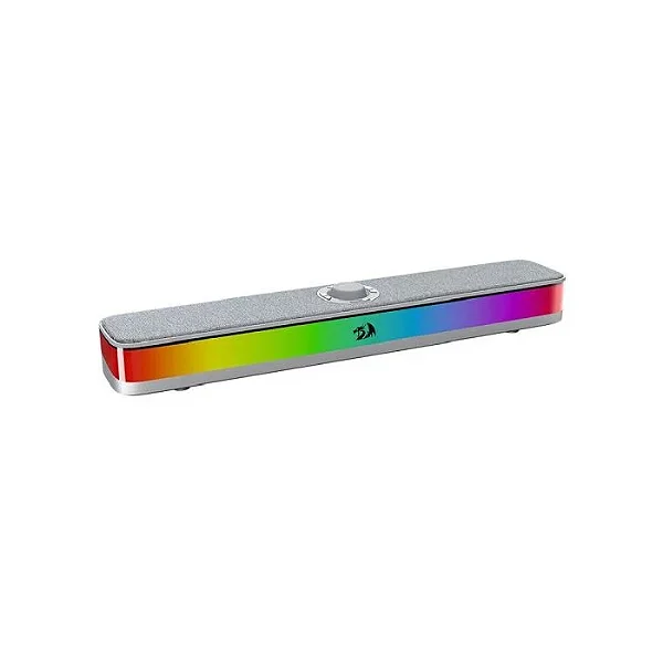 Caixa De Som Soundbar Gamer Redragon Neo RGB 2x5w Rms Usb Tipo-c Bluetooth Cinza - Gs515g