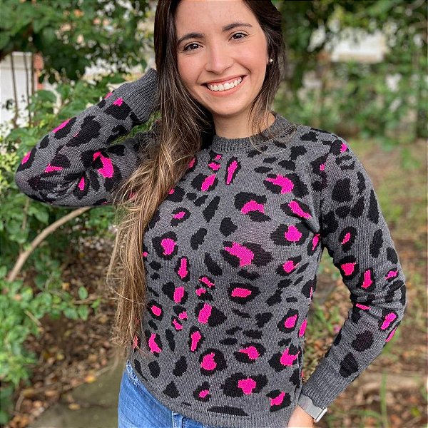 BLUSA TRICOT ONÇA FUNNY