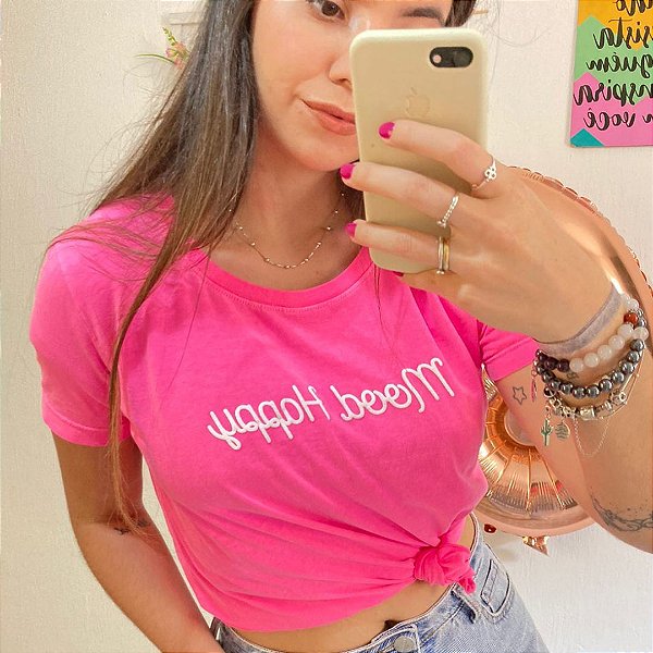 T SHIRT MOOD HAPPY (APENAS P)