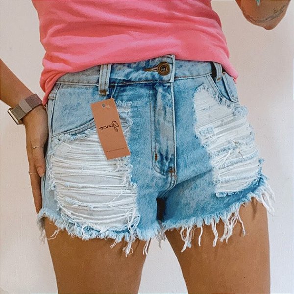 SHORT DESTROYED JEANS CLARO