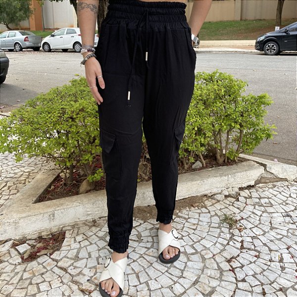 CALÇA JOGGER CARGO (APENAS PRETO P)