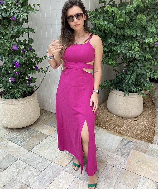 VESTIDO ELISA FÚCSIA