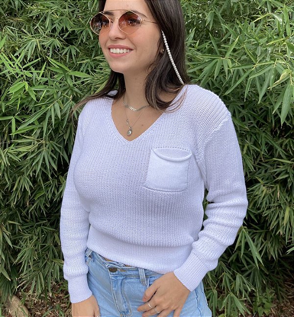BLUSA TRICOT GABI BRANCA