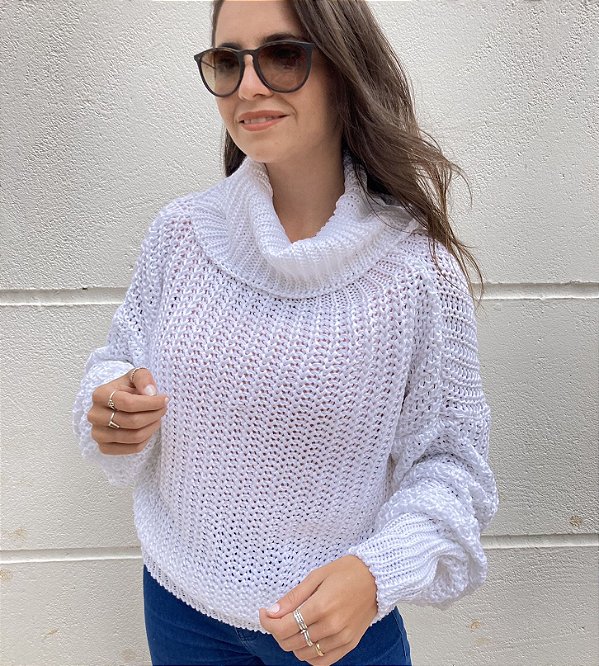 BLUSA TRICOT PREMIUM PONTÃO (APENAS BRANCA)