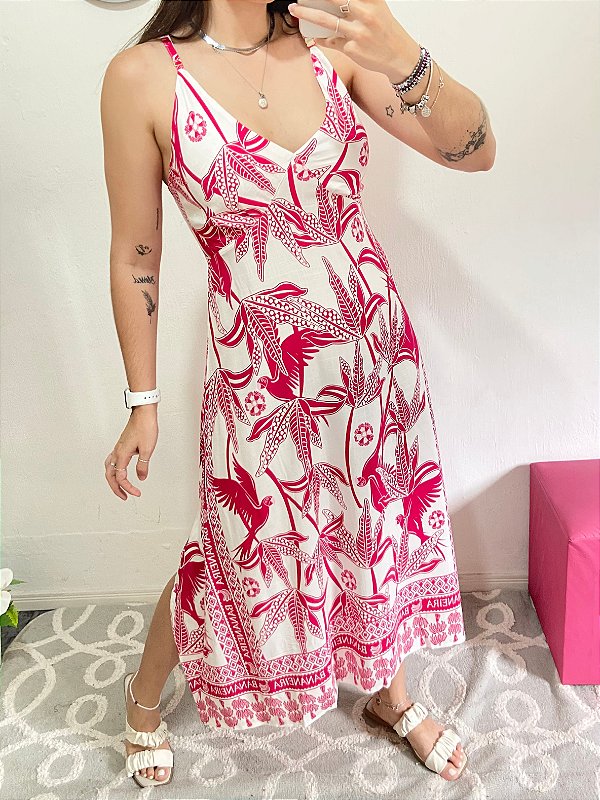 VESTIDO DE ALCINHA FLORAL PINK
