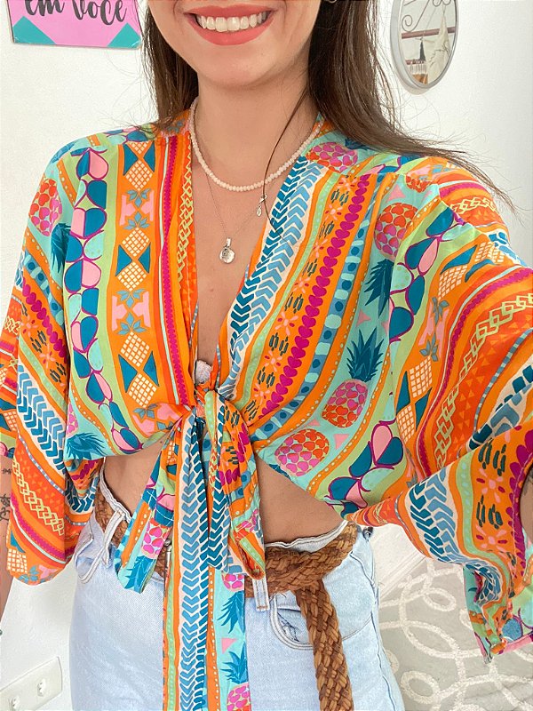 BLUSA AMARRAÇÕES PINEAPPLE