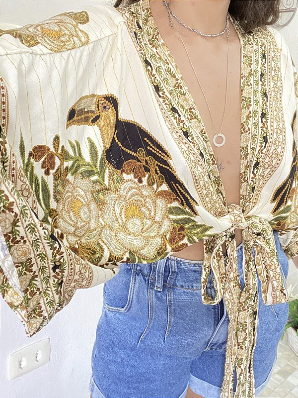 BLUSA AMARRAÇÕES GOLDEN TOUCAN