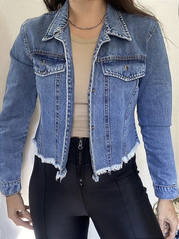 JAQUETA JEANS MÉDIO TREND