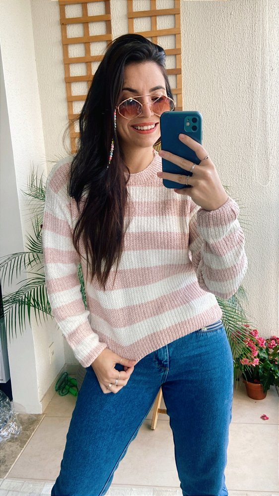 BLUSA LISTRADA LINHA ASSETINADA IMPORTADA