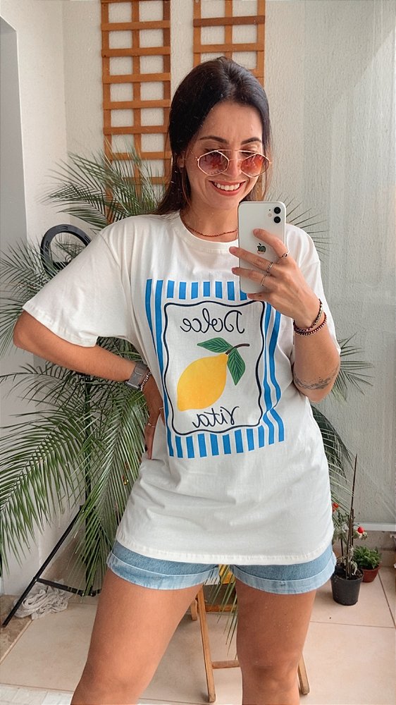 T-SHIRT ALGODÃO LIMÃO DOLCE VITA