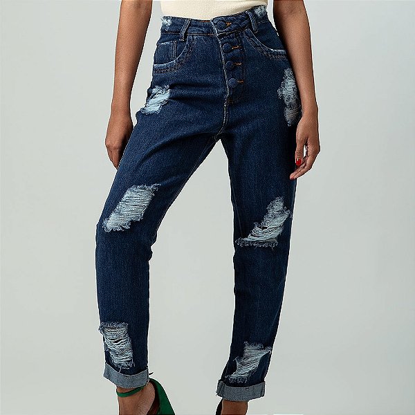 CALÇA JEANS - ESCURO (APENAS 38)