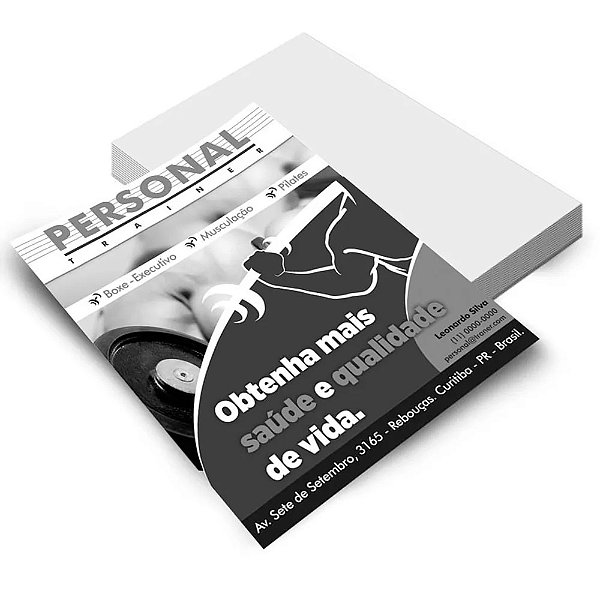 500 UNID PANFLETOS, FLYERS E FOLHETOS APERGAMINHADO 75G 150X105MM - 1X0