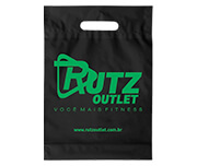 100 UNID SACOLAS PERSONALIZADAS PLÁSTICAS BOCA VAZADA 150X200MM PRETA - 1X0