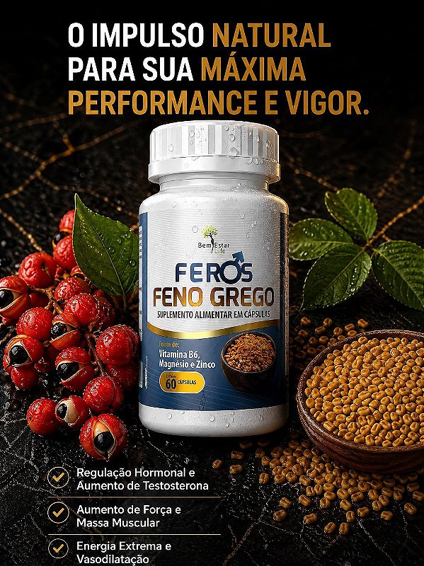 FEROS - COM FENO GREGO - 60 CAPSULAS