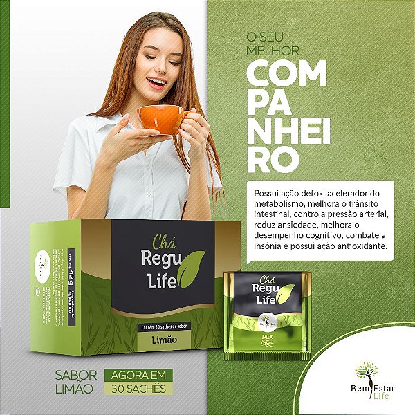 CHA REGU LIFE LIMÃO 30 SACHÊS