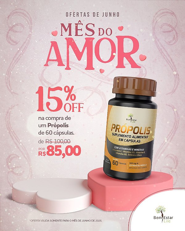 OFERTA 15% de desconto na compra de Própolis