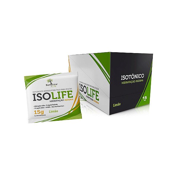 ISO LIFE ISOTONICO, 15 SACHET - SABOR LIMÃO