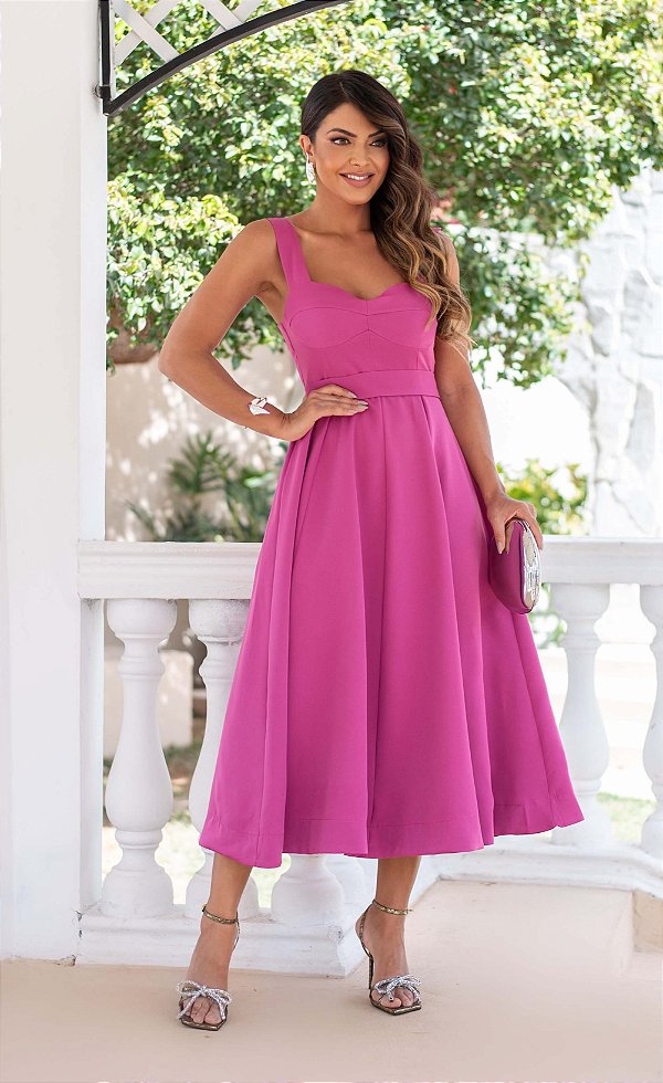 Vestido Midi Pink Maisa