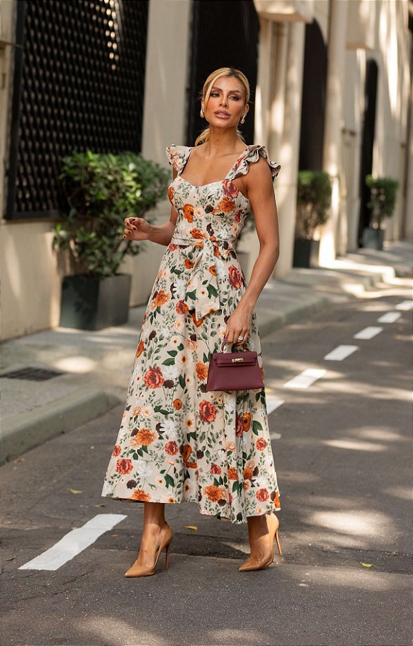 Vestido Midi Floral Samara