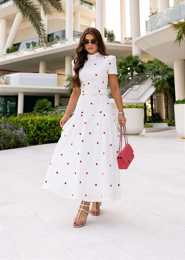Vestido Midi Bordada Milla
