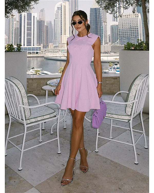 Vestido Curto Rosa Candy Marie