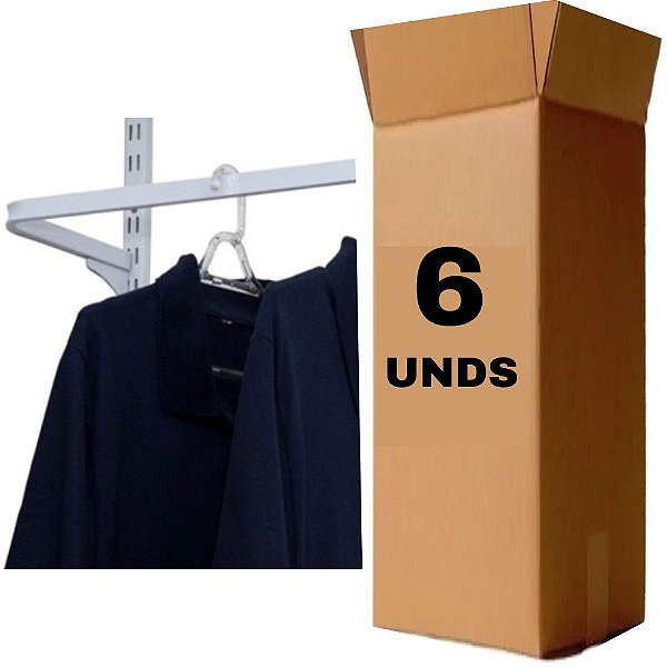 Caixa com 6 cabideiros 90cm