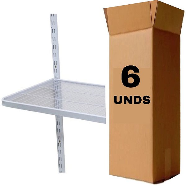 Caixa com 6 prateleiras 90x30cm