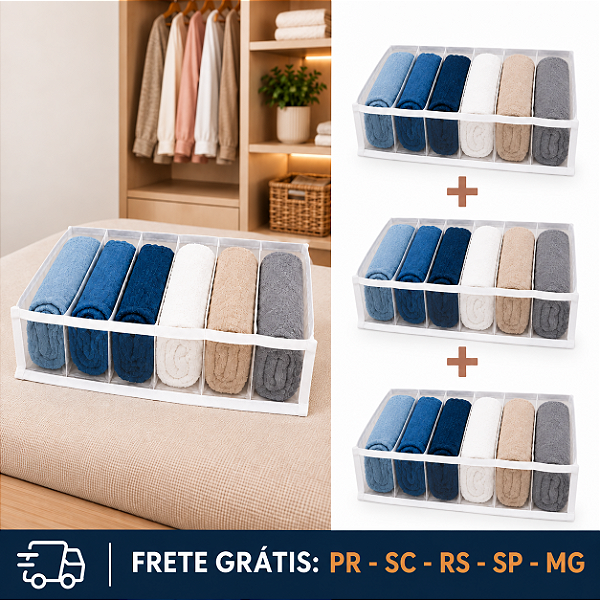 Kit 3 UND - Colmeia Cristal BR 06 Nichos - Jeans,Toalhas, Moletons
