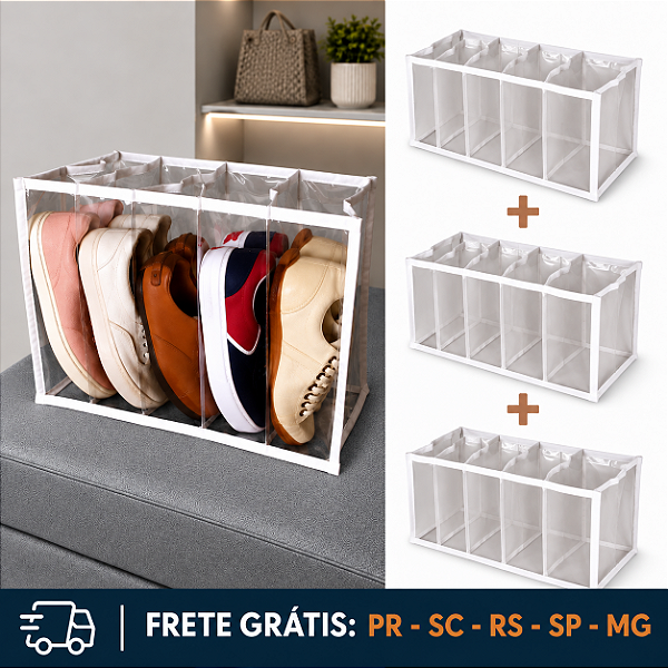Kit 3 UND - Colmeia Cristal P/ Saltos e Bolsas M 04 Nichos BR