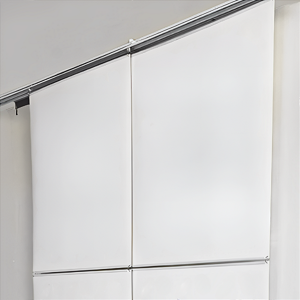 Painel Biombo Liso 70cm Branco - Com trilho e deslizamento no sistema carrossel