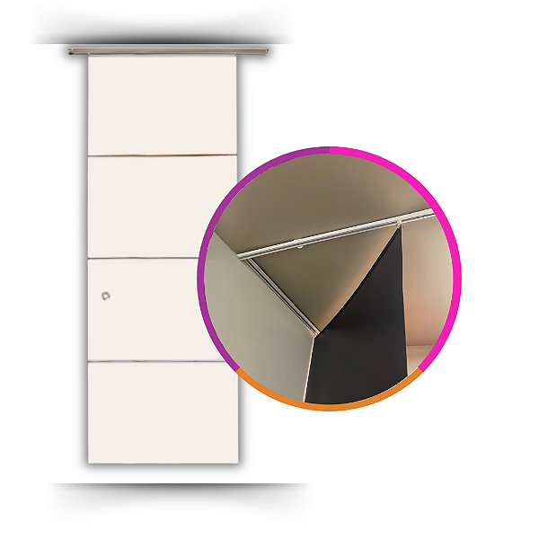 Painel Biombo Liso Branco - Sistema Pivotante
