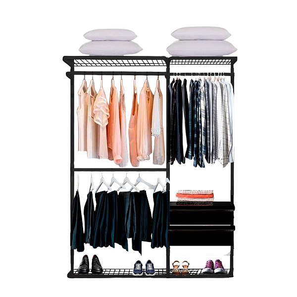 Closet Aramado - Linear CLR221 com Gaveta - 1,60m