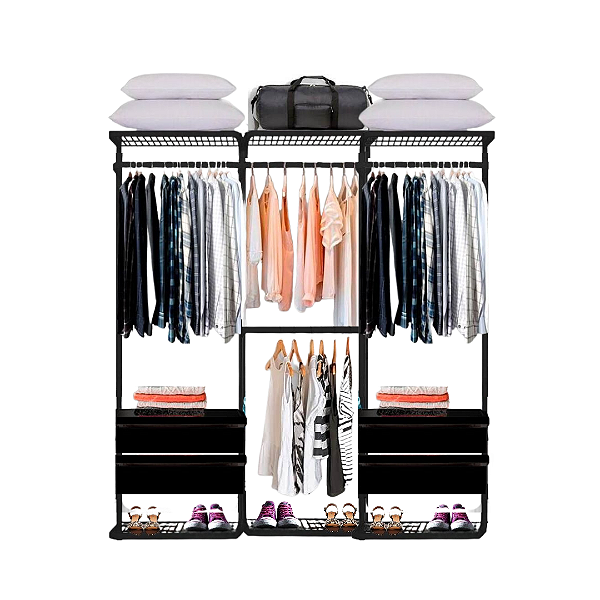 Closet Aramado - Linear CLR221 com Gaveta - 1,90m