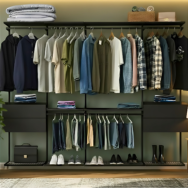 Closet Aramado - Linear CLR221 com gaveta - 2,80m