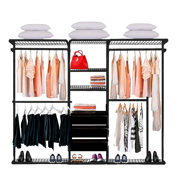 Closet Aramado - Linear CLR 250 com Gaveta - 2,50m