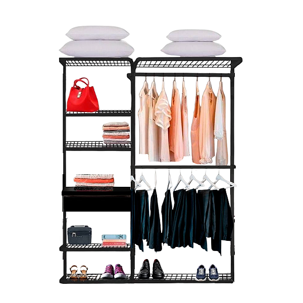 Closet Aramado - Linear CLR 252 com Gaveta - 1,60m