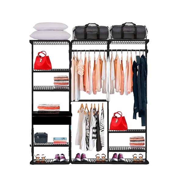 Closet Aramado - Linear CLR 252 com Gaveta - 1,90m