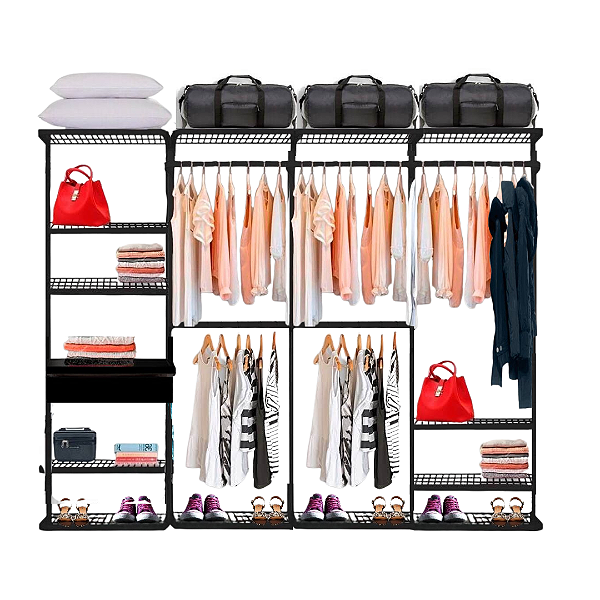 Closet Aramado - Linear CLR 252 com Gaveta - 2,50m