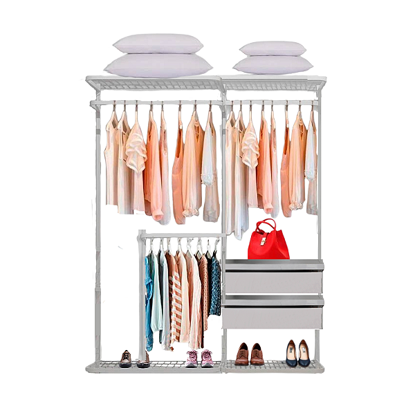 Closet Aramado - Linear CLR 282 com Gaveta - 1,60m