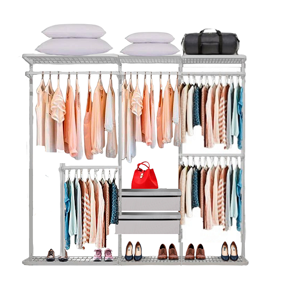 Closet Aramado - Linear CLR 282 com Gaveta - 2,20m