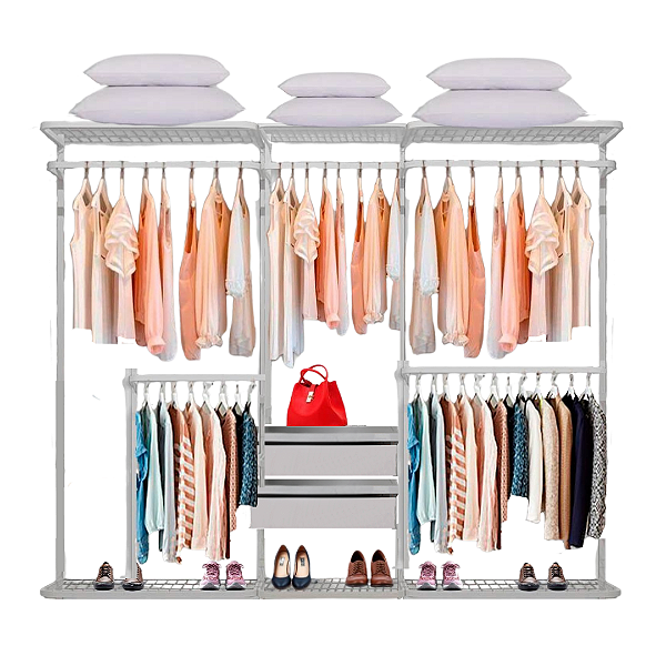 Closet Aramado - Linear CLR 282 com Gaveta - 2,50m