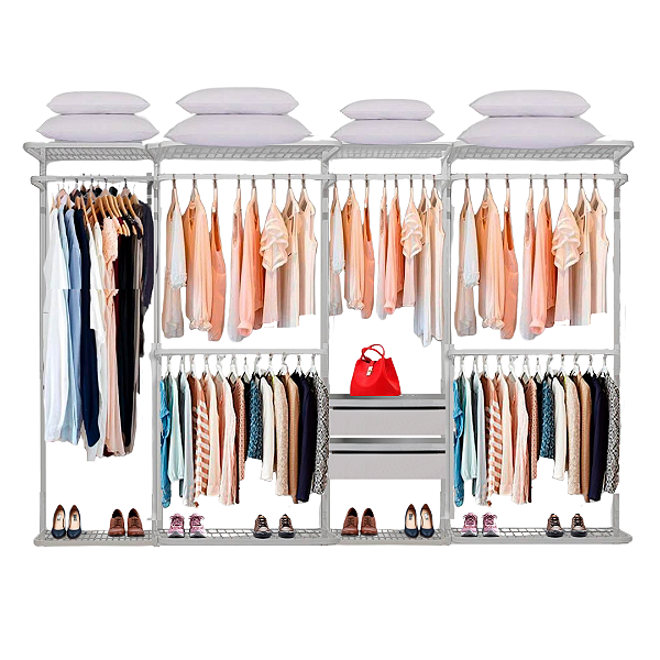 Closet Aramado - Linear CLR 282 com Gaveta - 3,10m